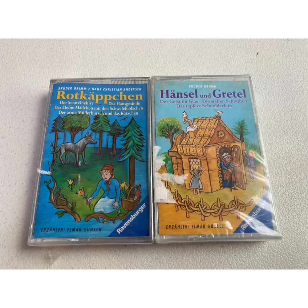 Hansel Gretel Rotkappchen Children Story Cassettes Vintage German Ravensburger